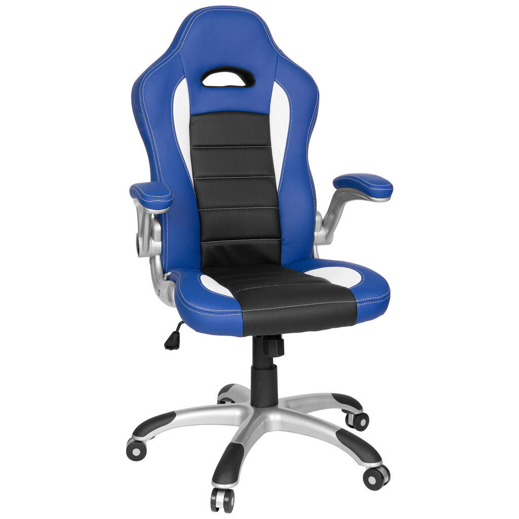 MID.YOU HERNÁ STOLIČKA, vzhľad kože, modrá, čierna, biela