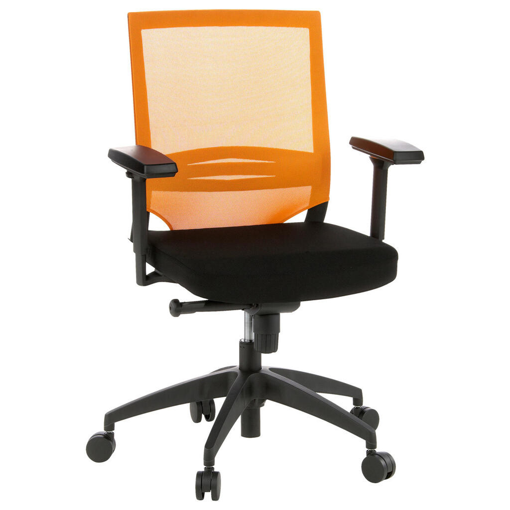 MID.YOU OTOČNÁ STOLIČKA, sieťovina, plochá tkanina, oranžová, čierna