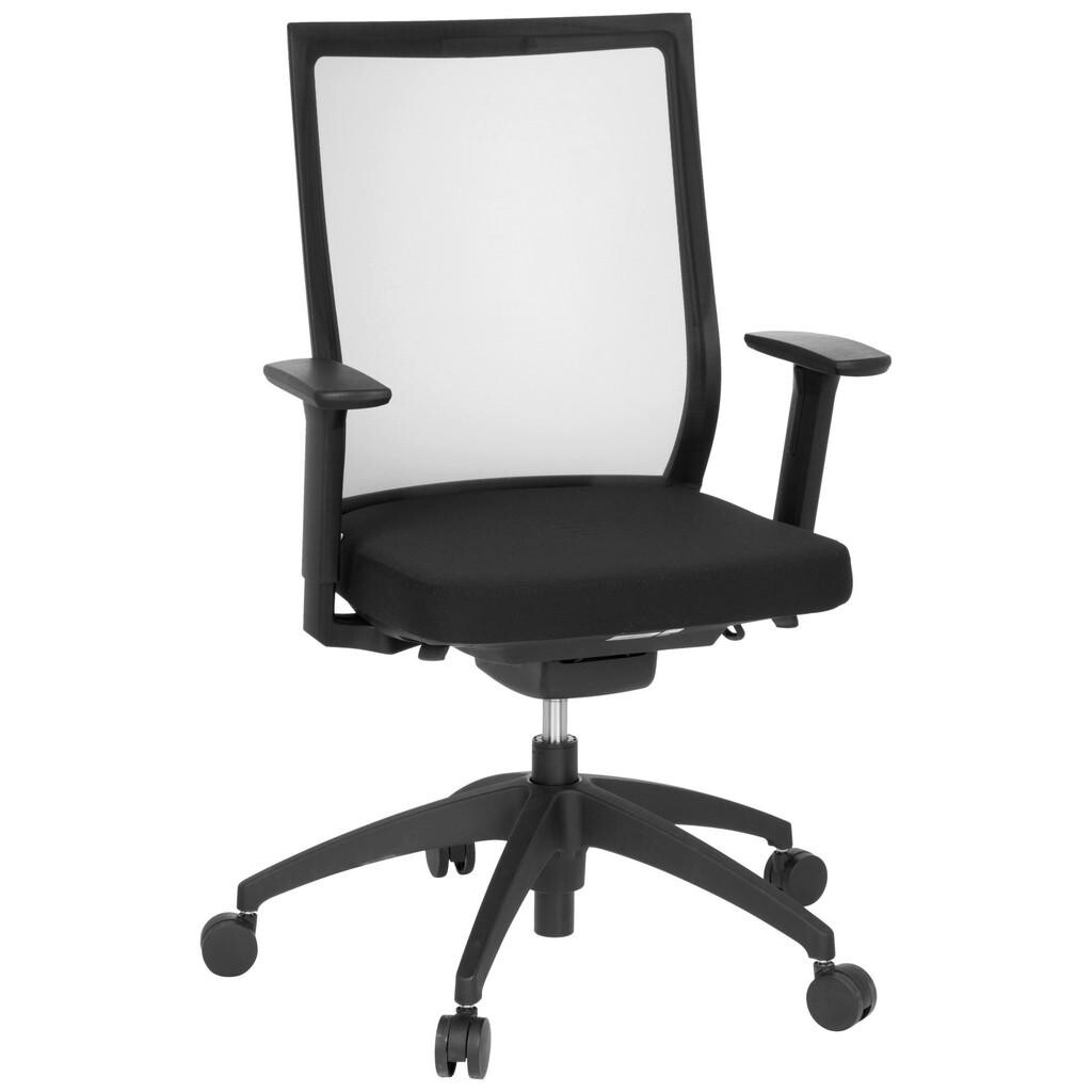 MID.YOU OTOČNÁ STOLIČKA, sieťovina, plochá tkanina, čierna, chrómová