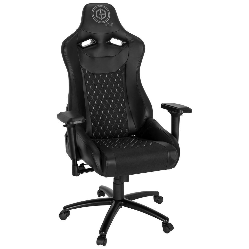 MID.YOU HERNÁ STOLIČKA, vzhľad kože, plochá tkanina, čierna