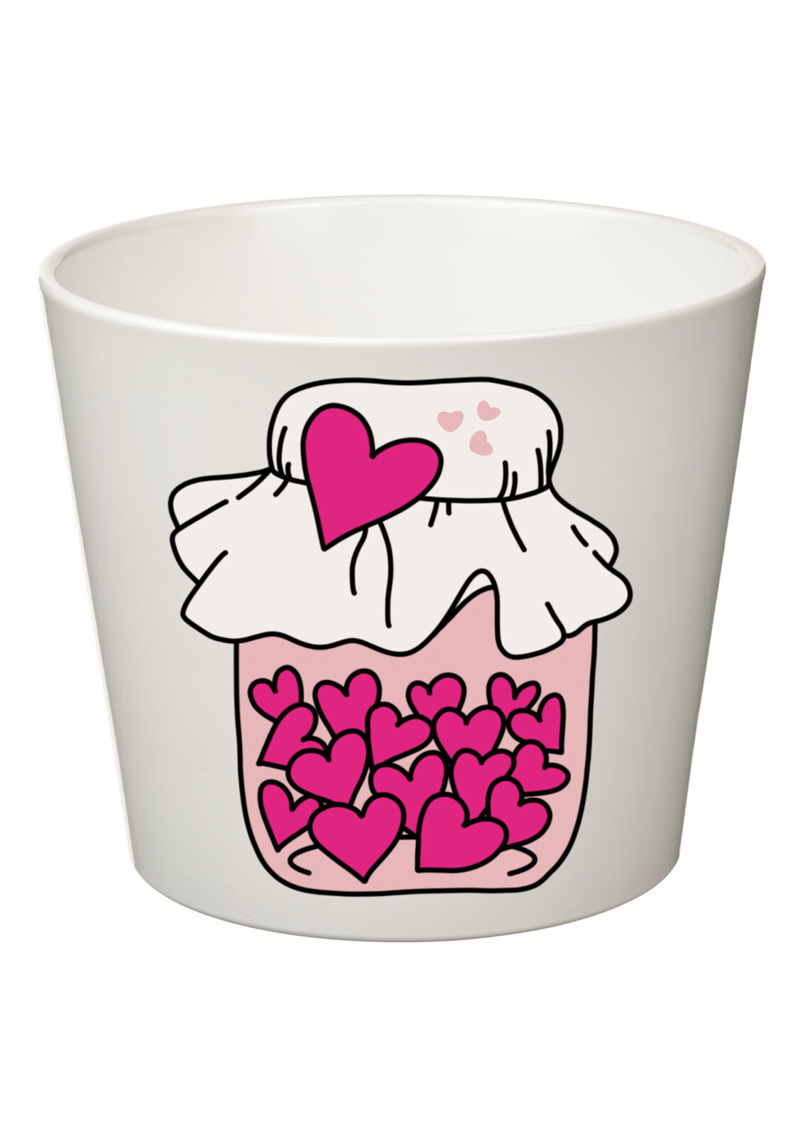 SKLENICE SE SRDÍČKY - malý květináč