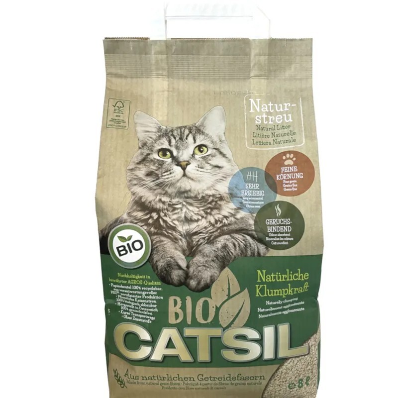 Bio-Catsil podstielka pre mačky - výhodné balenie: 2 x 8 l (cca 8 kg)