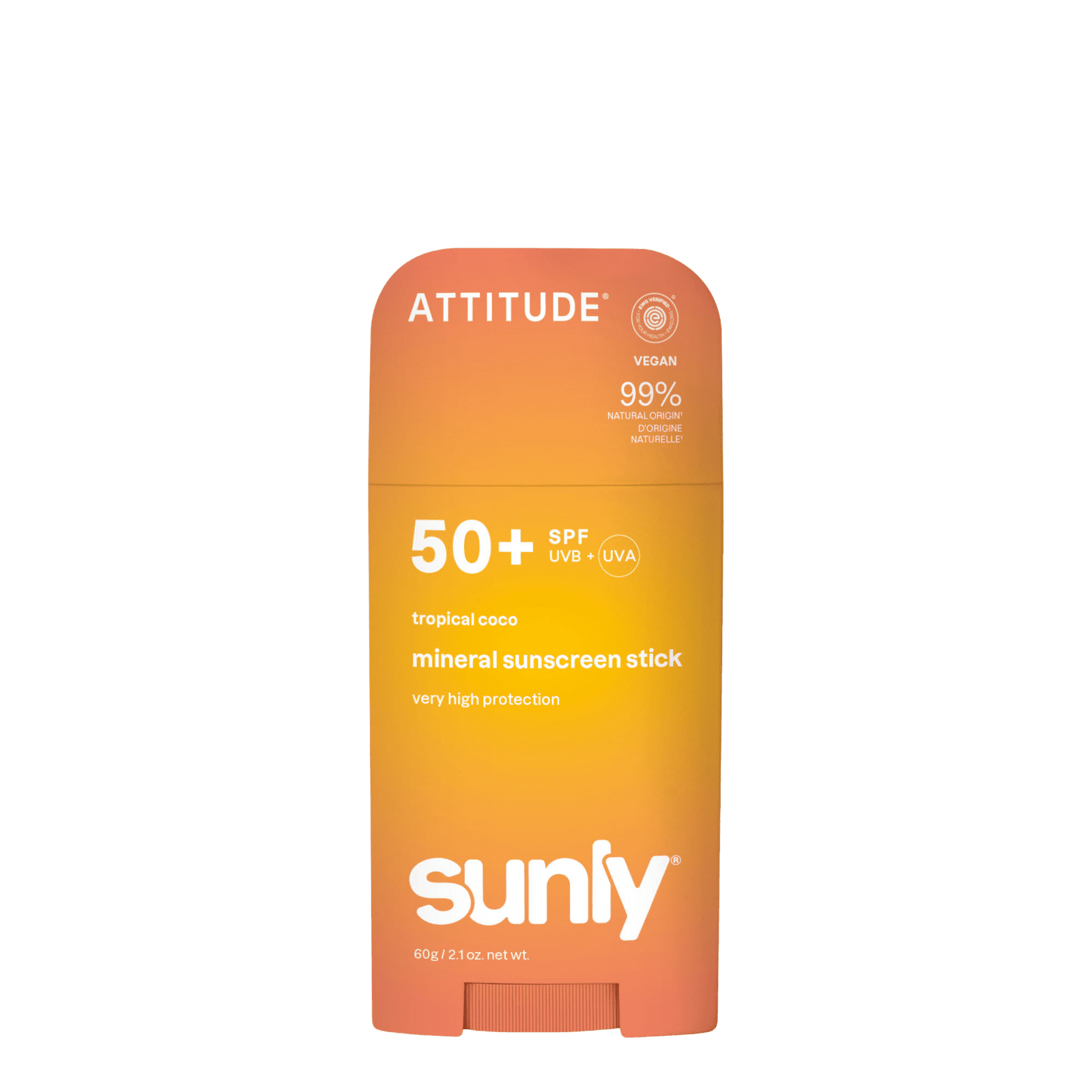 ATTITUDE Minerálny opaľovací krém Sunly SPF 50+ s vôňou tropického kokosu 60 g