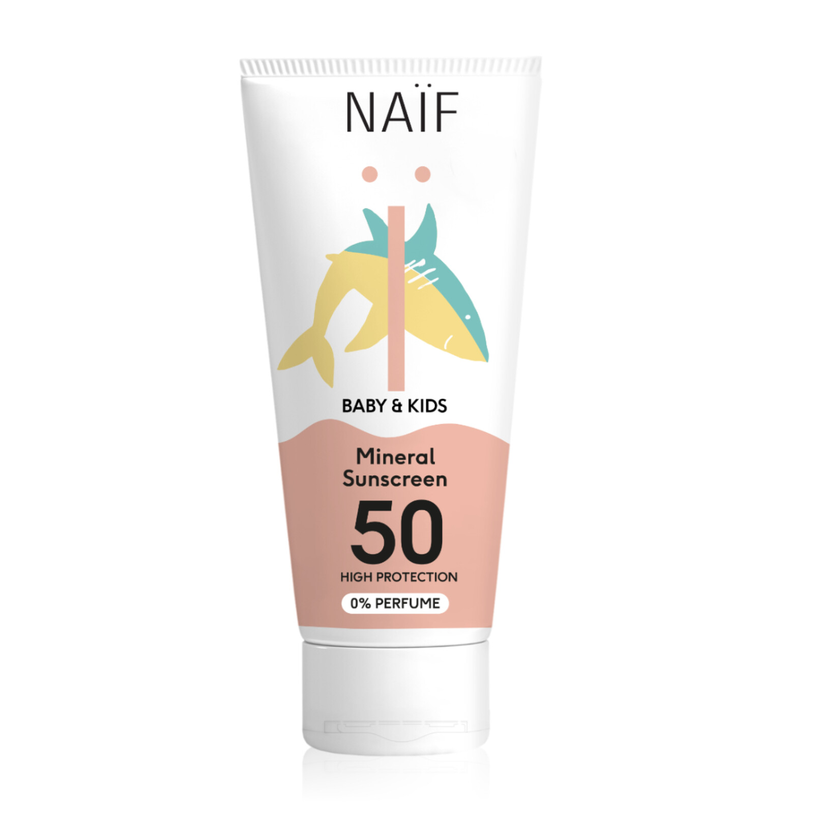 NAÏF Ochranný krém na opaľovanie SPF 50 pre deti a miminka bez parfemácie 100 ml