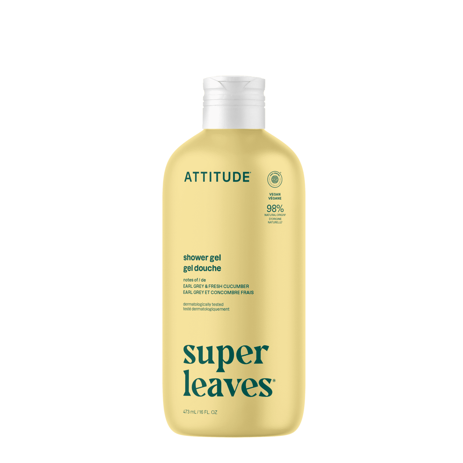 ATTITUDE Super leaves Sprchový gél - Earl Grey a uhorka 473 ml