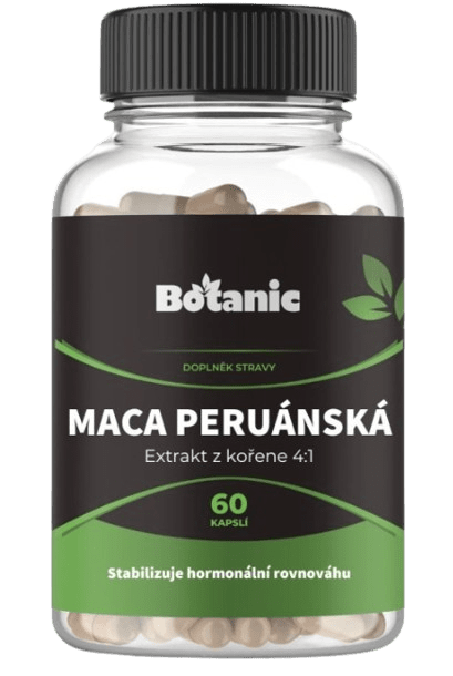 BOTANIC Maca peruánska - Prášok z koreňa BIO 60 kapsúl