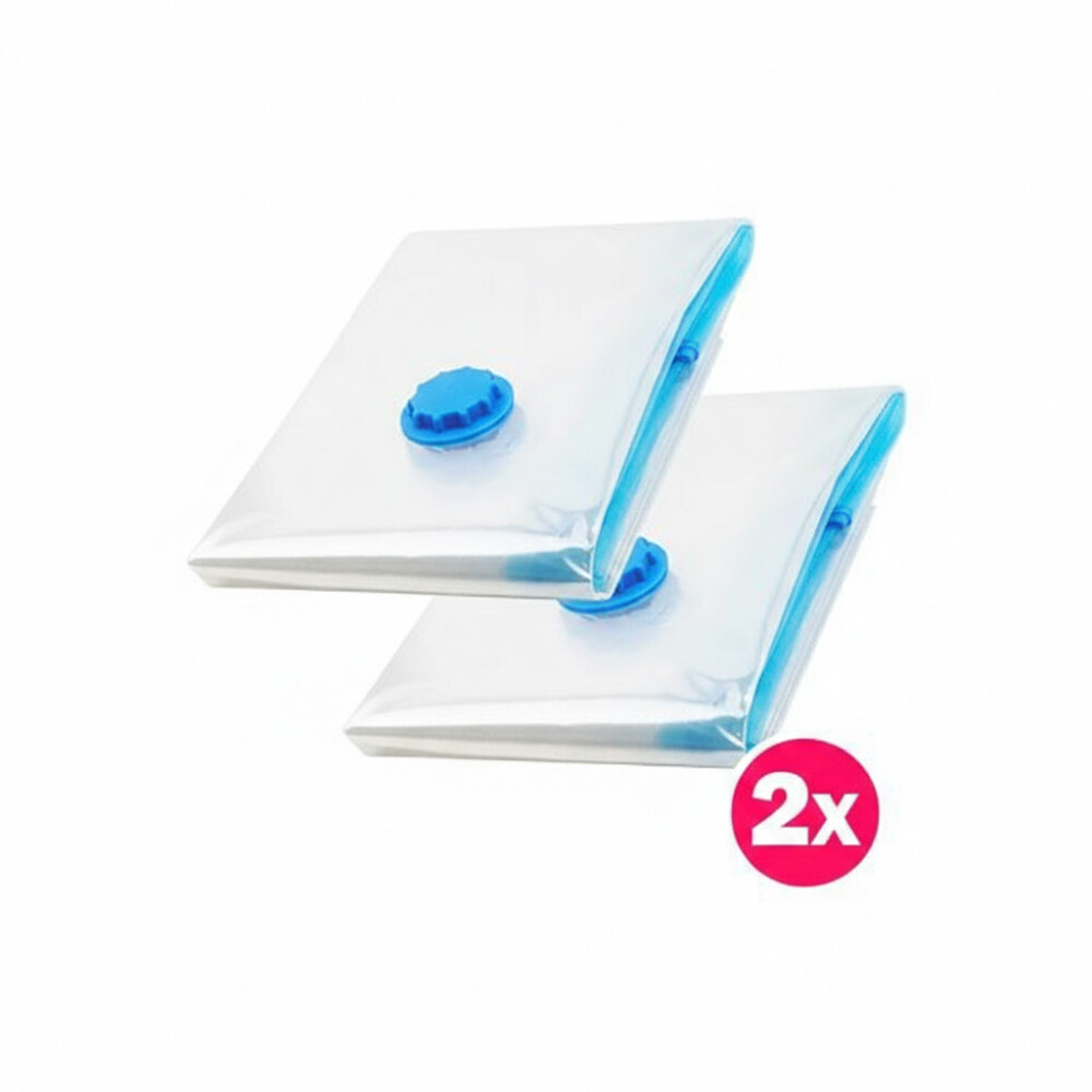 Vákuové úložné vrecká Vacuumbags 60x80 cm 2 ks - priehľadný-modrý