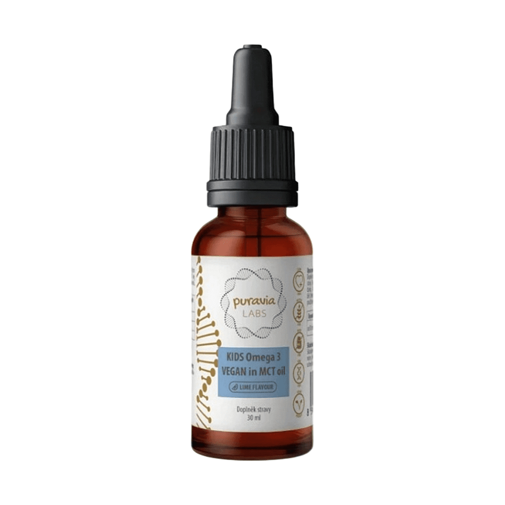 PURAVIA LABS Kids omega 3 vegán limetka 30ml