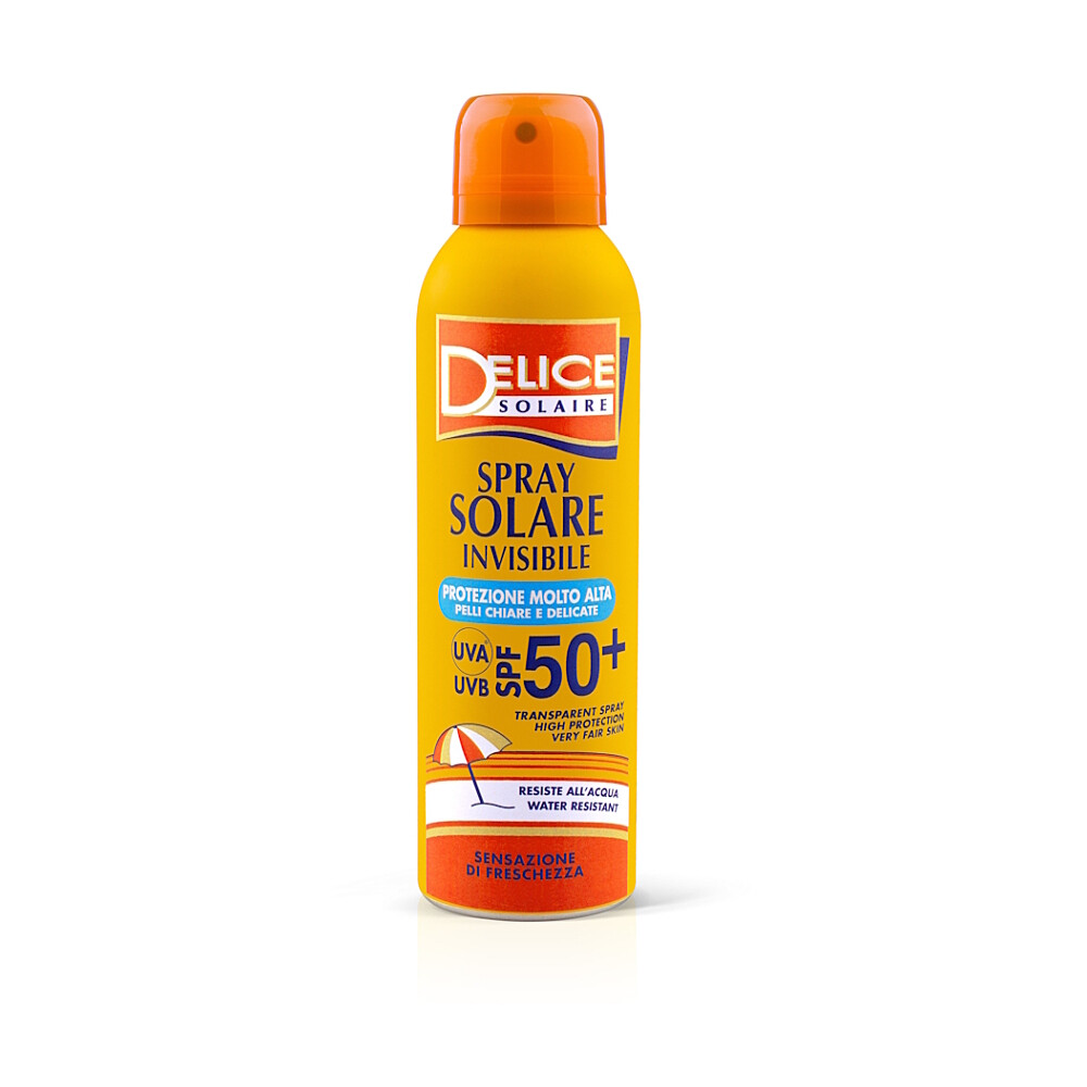 DELICE SOLAIRE Transparentný opaľovací sprej SPF50+ 150 ml