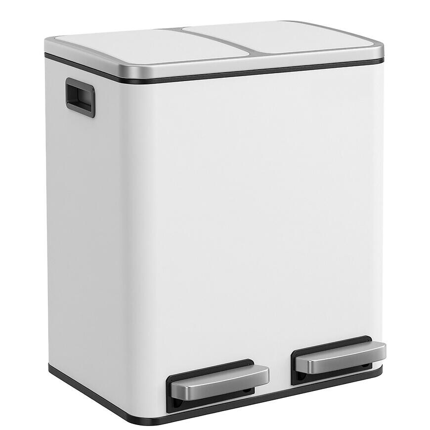 Odpadkový kôš 2x15 l biely LTB030WG01