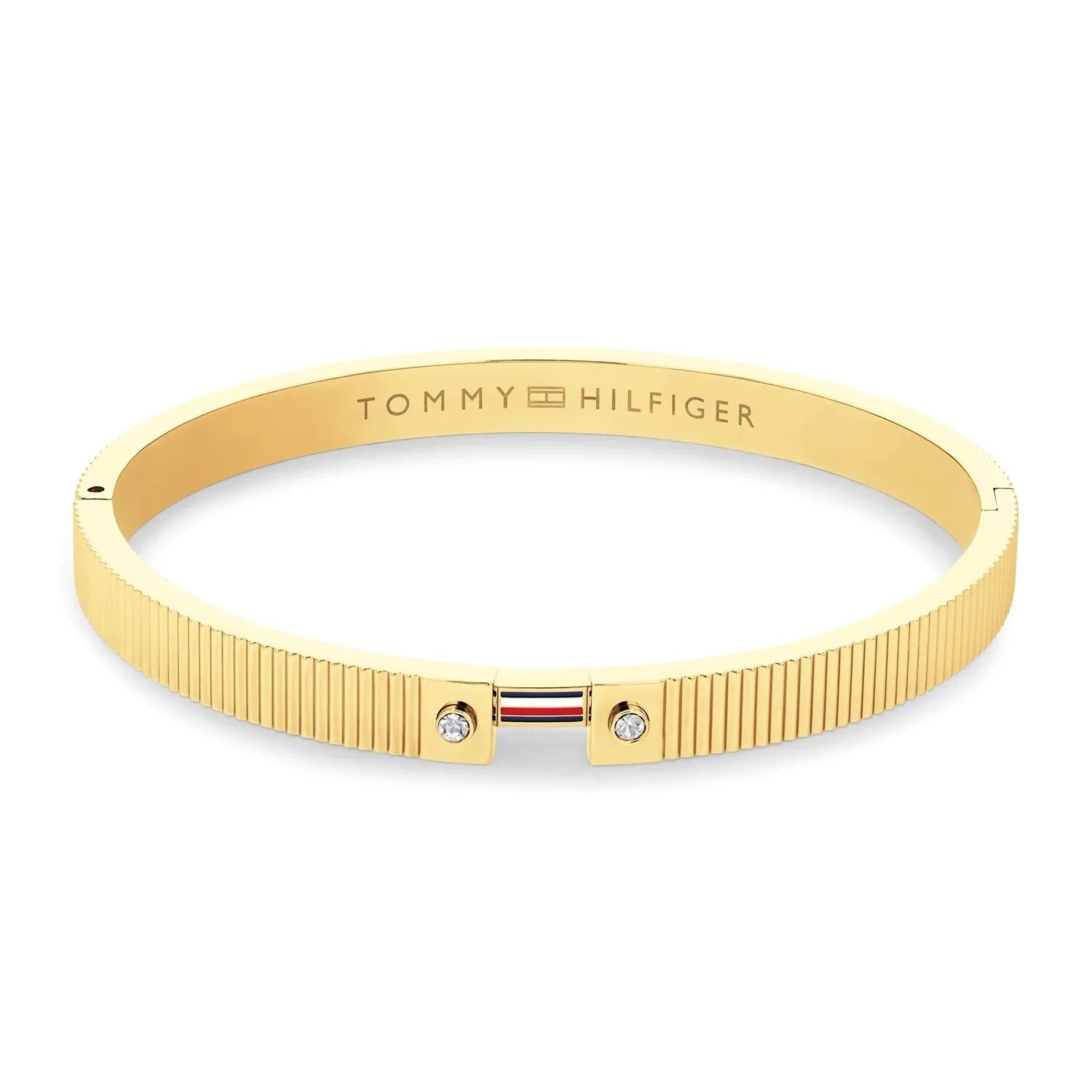 Tommy Hilfiger Luxusný pevný náramok s kryštálmi Stripes 2781048
