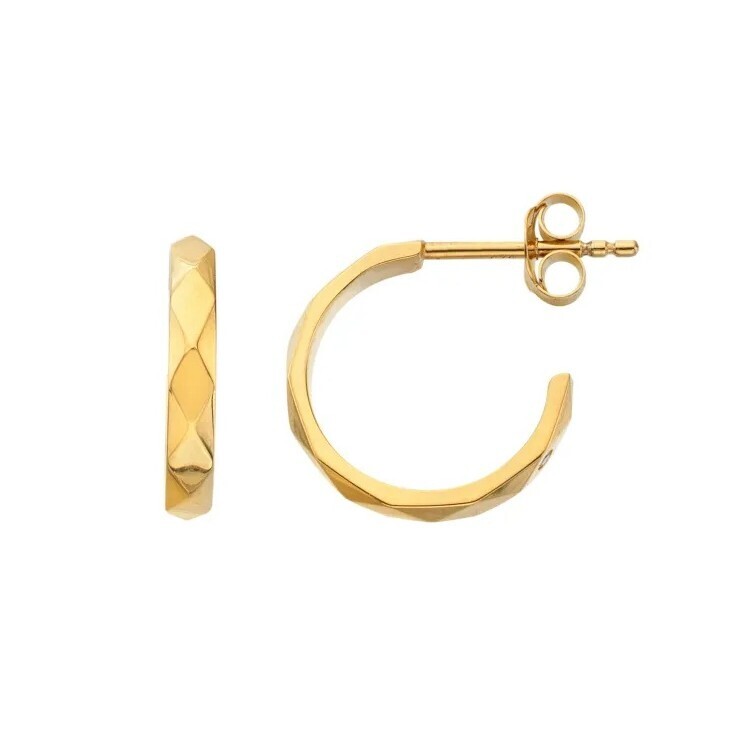 Hot Diamonds Pozlátené strieborné náušnice Harlequin DE883