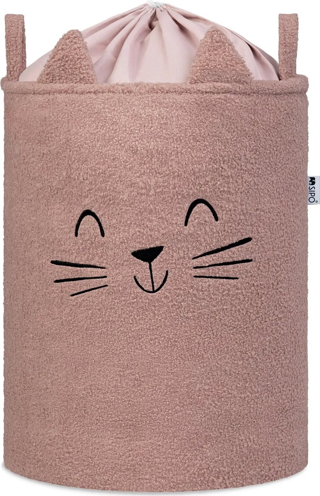 Sipo Kôš Premium Bouclé so šnúrkou 43 l Cat Pink