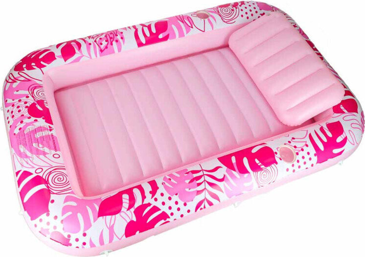 KIK KX2856 Nafukovacie ležadlo na vodu s vankúšom 175 × 115 × 24 cm, ružové