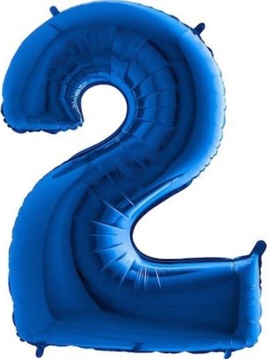 Balón fóliový číslica modrá – blue 102 cm – 2