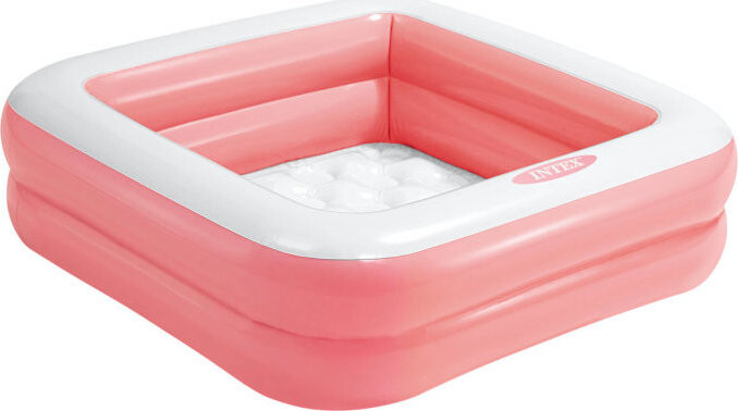 Intex 57100 Bazén nafukovací čtvercový 86 × 86 × 25 cm, růžový