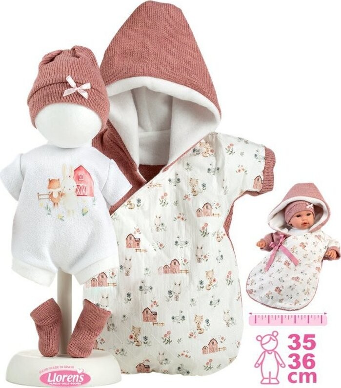 Llorens M636-50 oblečenie pre bábätko New Born veľkosť 35 – 36 cm s doplnkami