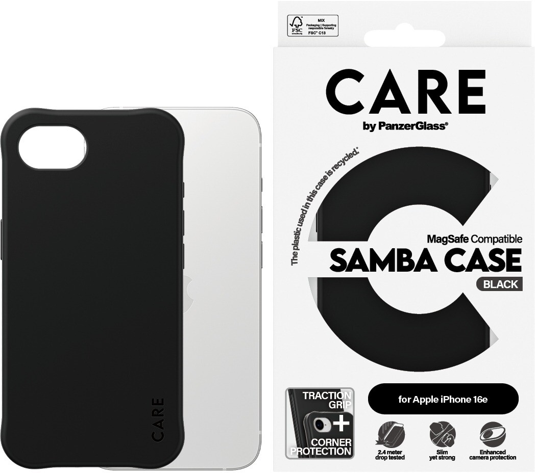 PanzerGlass CARE kryt Apple iPhone 17e/16e MagSafe Samba čierny