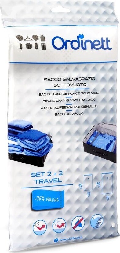 ORDINETT Vrece vákuové 4 ks 60 × 40 + 49 × 34 cm