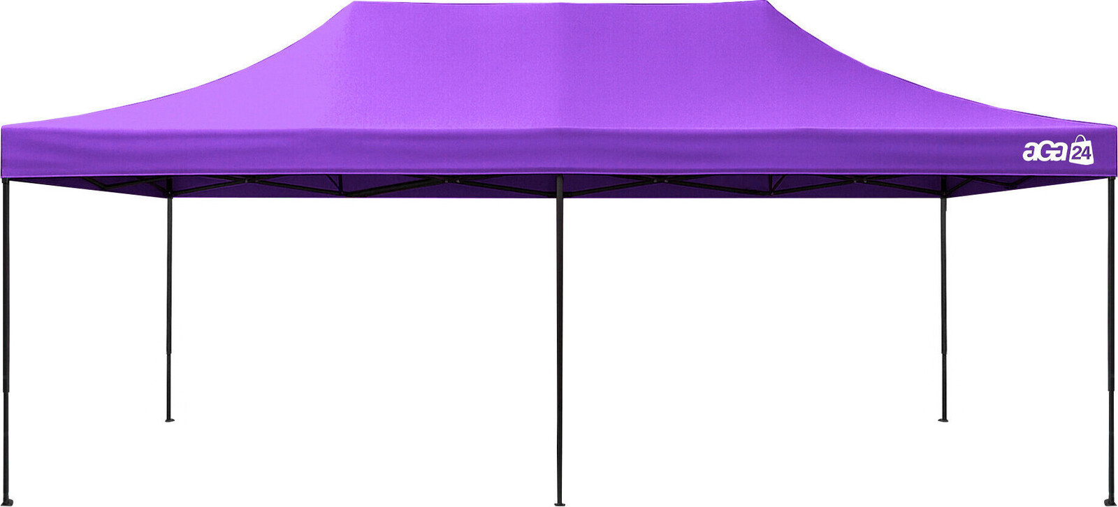 Aga – Nožnicový stánok bez bočníc, 3 × 6 m, fialový