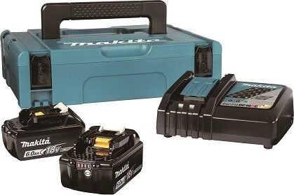MAKITA Súprava Li-Ion LXT 18V 2× akumulátor 6,0 Ah BL1860B + nabíjačka DC18RC + Makpac