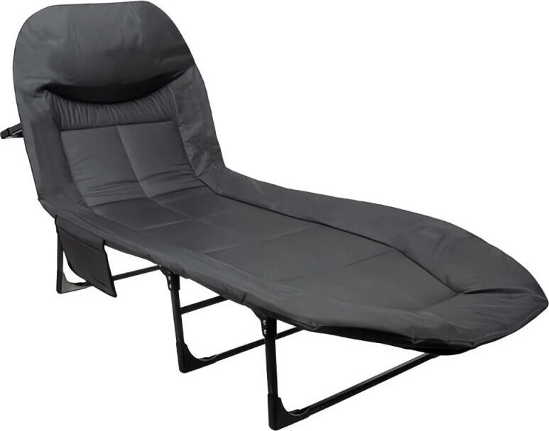 Trizand 25380 Zahradní skládací lehátko s matrací, šedé