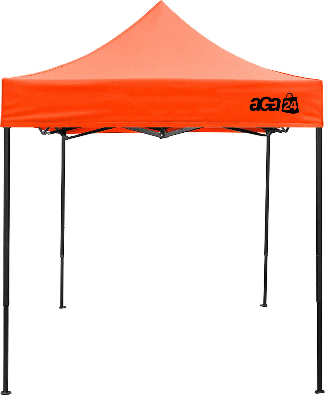 Aga – Nožnicový stánok bez bočníc, 2 × 2 m, oranžový