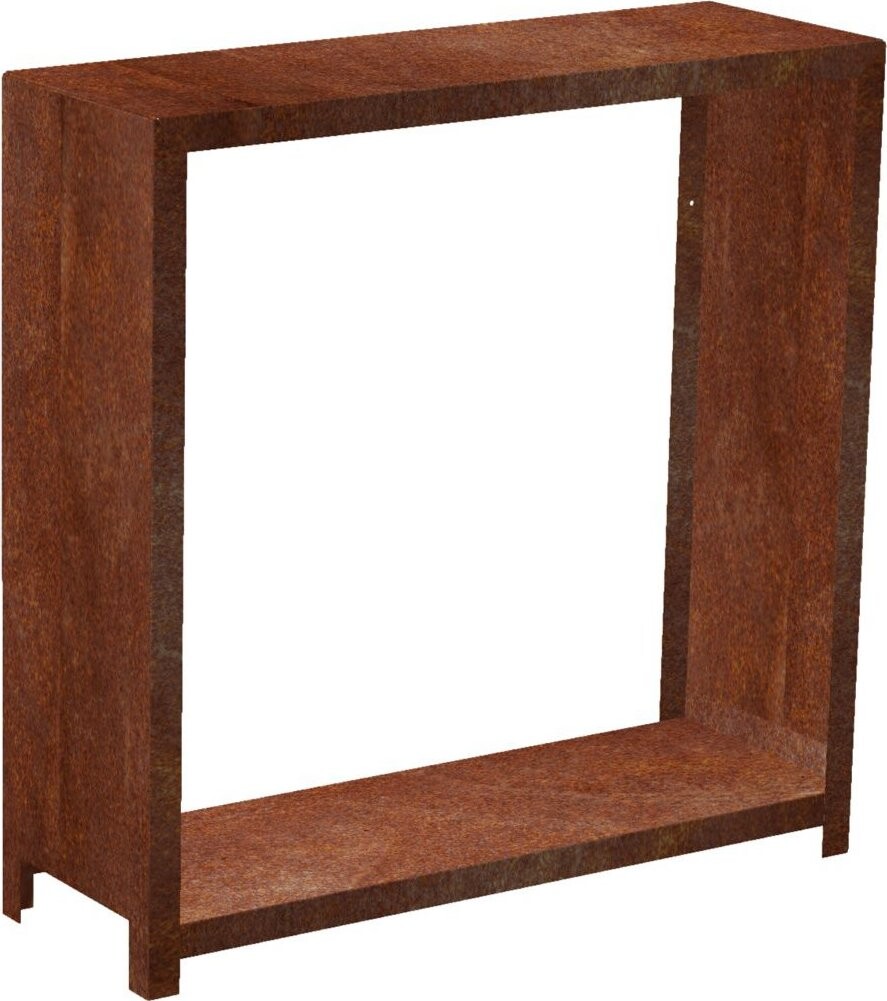 Corgarden Stora Zahradní dřevník 120 × 120 × 40 cm, corten