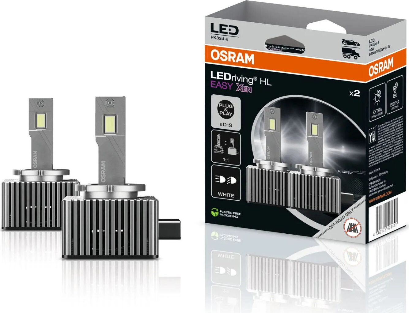 OSRAM HL EASY XEN LED náhrady za xenónové výbojky, pätica D1S, 2 ks
