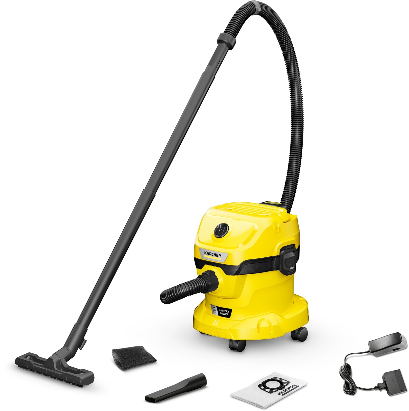 KÄRCHER Viacúčelový vysávač WD 2-18 Battery Set (2,5 Ah)