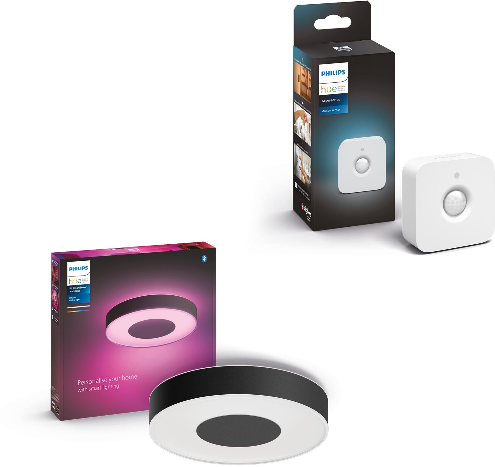 Philips Hue Infuse M stropné čierne + Hue Motion Sensor