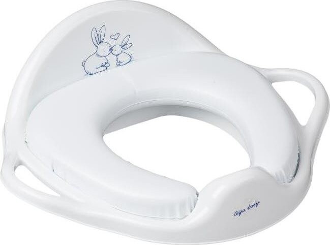 TEGA BABY, redukcia na WC mäkká, zajačik, biela