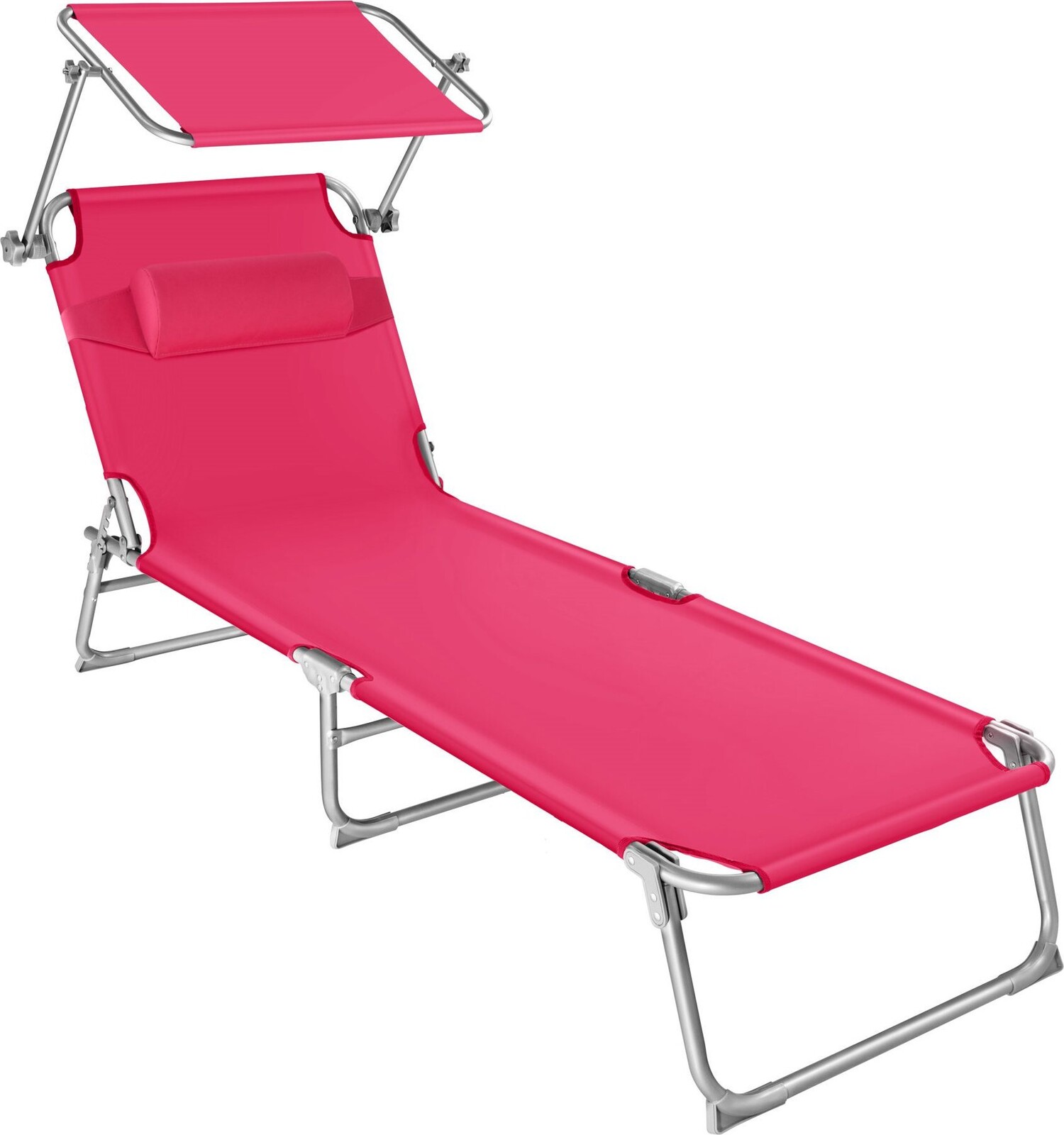 TECTAKE Lehátko zahradní s polštářem, růžové