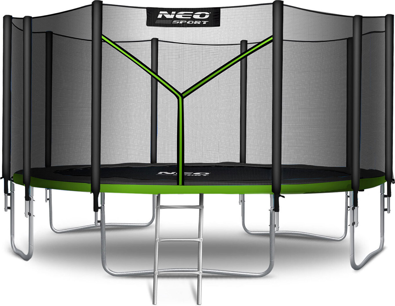 NEO-SPORT Trampolína 15 stôp/465 cm, s vonkajšou sieťou + rebrík