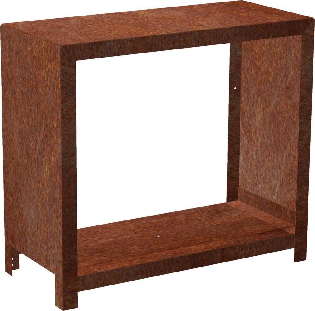 Corgarden Stora Zahradní dřevník 80 × 80 × 40 cm, corten