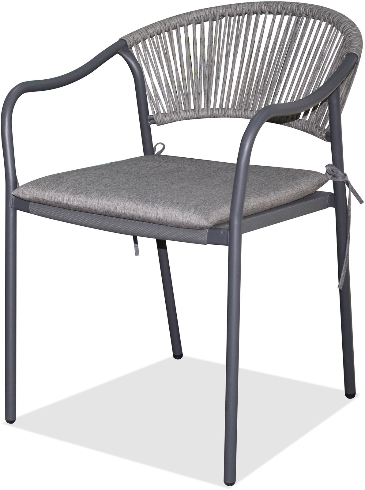 Autronic Záhradná stolička Lona, kov, sivá, polyratan