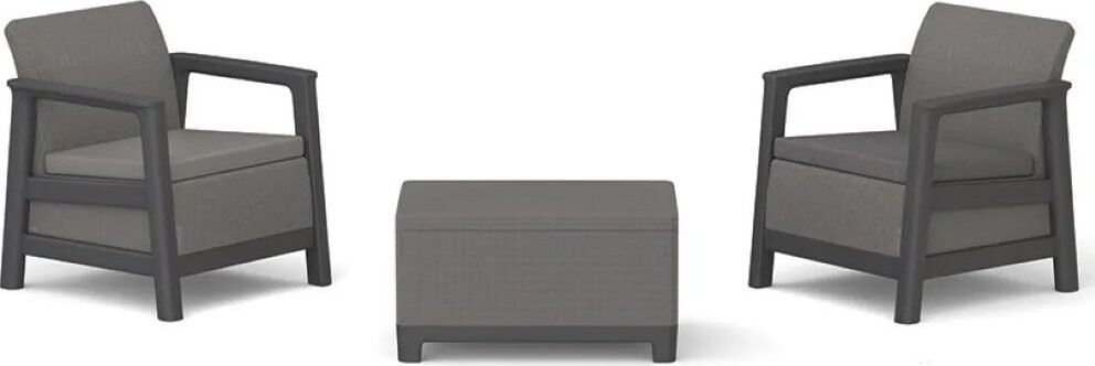 Keter SCANDI LINEA BALCONY Mountain Grey/Grafit