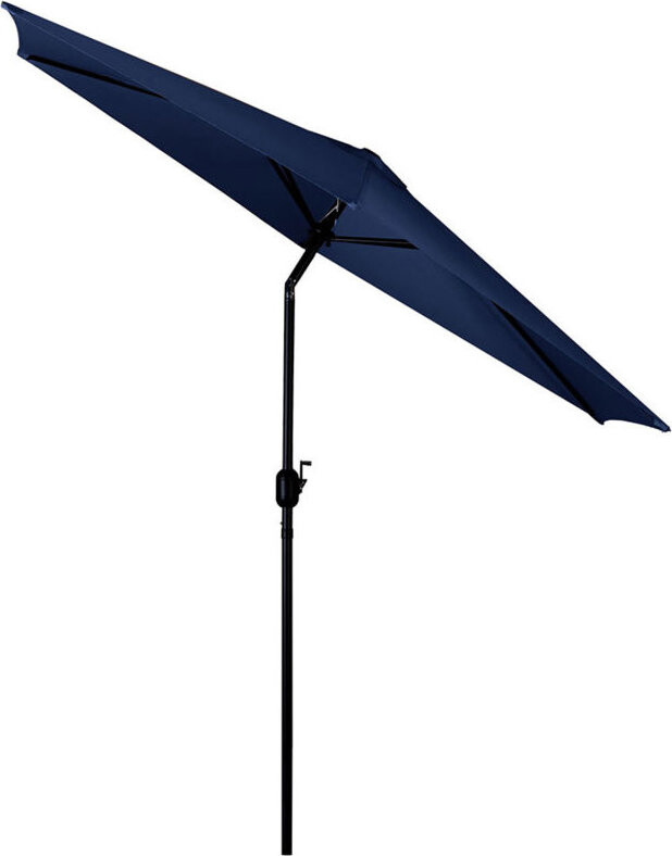 Plonos PL-884 Zahradní slunečník skládací 300 cm, 6 ramen, s obalem, modrý