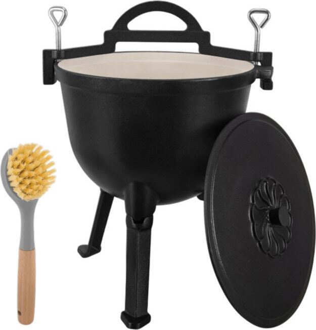 Kaminer 27376 Litinový kotlík smaltovaný 10 l se stojanem