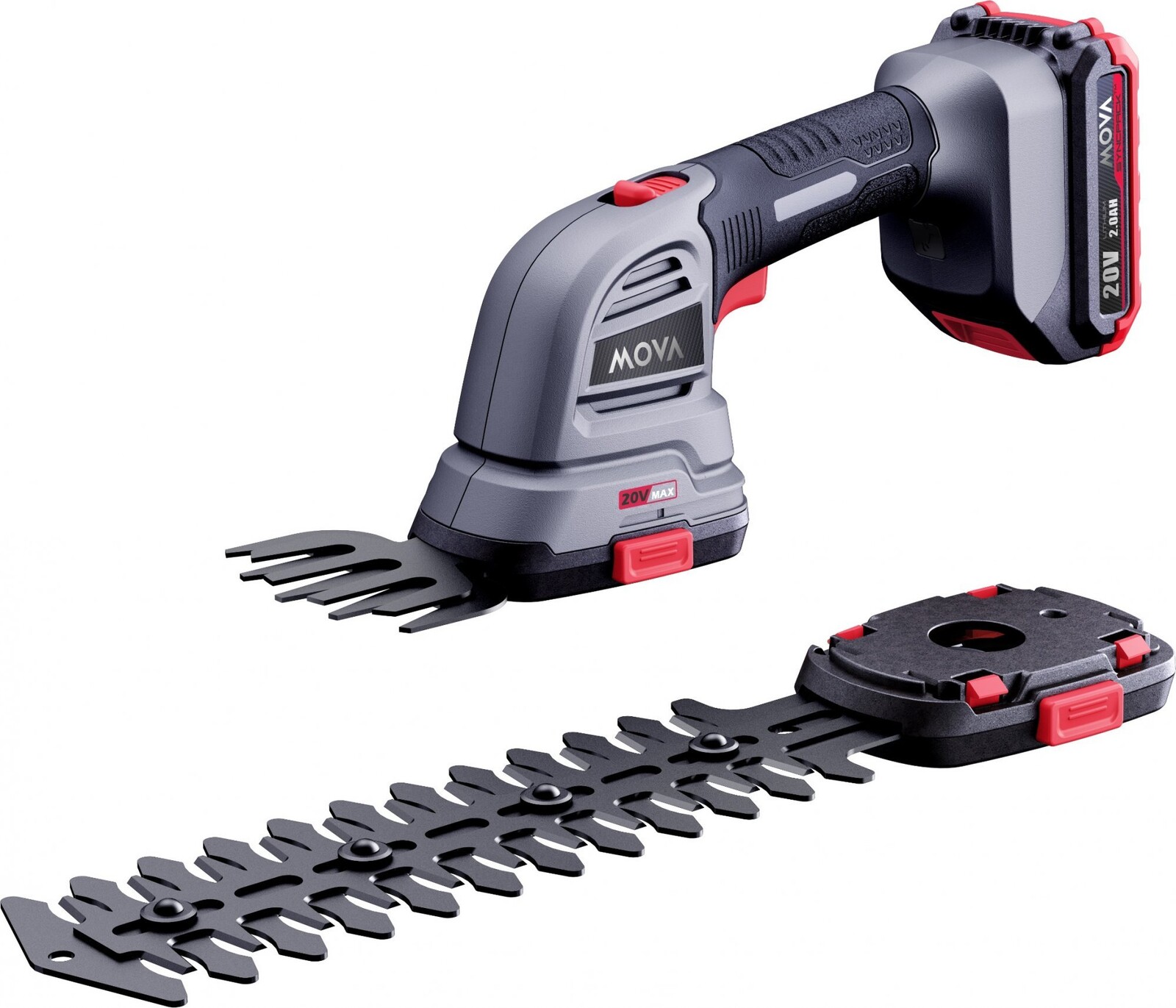 MOVA Nožnice na trávu a kríky 20 V, sada (1× 2 Ah)