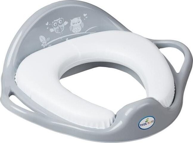 TEGA BABY redukcia na WC mäkká sovička sivá