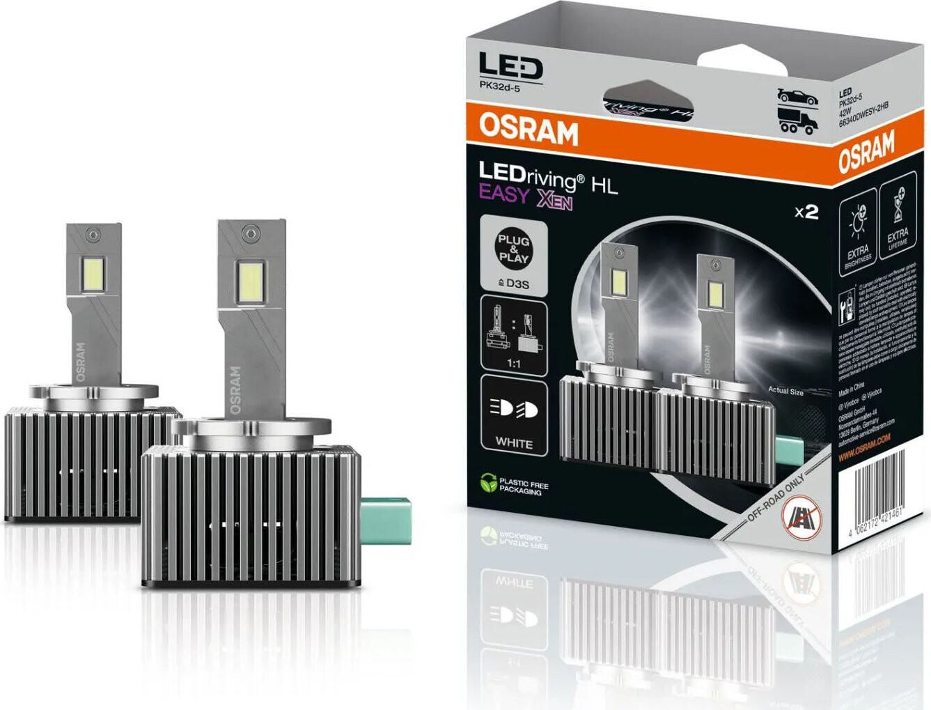 OSRAM HL EASY XEN LED náhrady za xenónové výbojky, pätica D3S, 2 ks