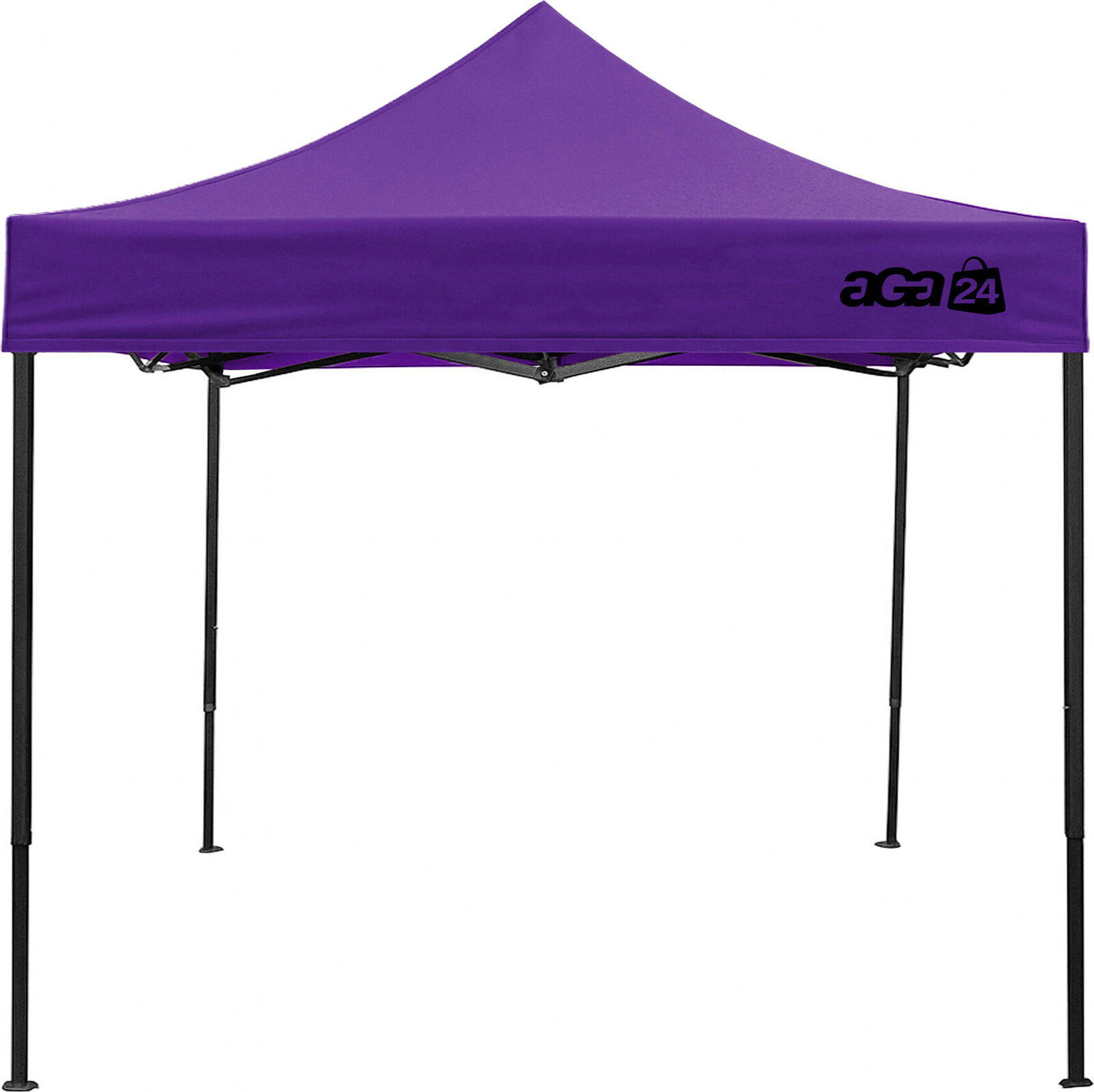 Aga – Nožnicový stánok bez bočníc, 3 × 3 m, fialový