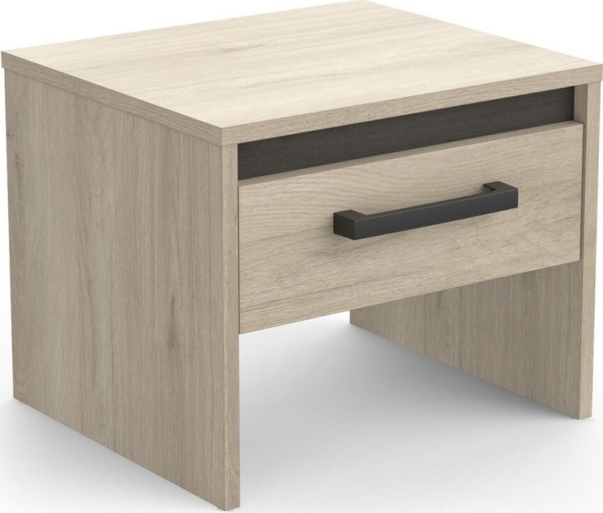 Najlacnejší nábytok Tody Nočný stolík so zásuvkou, dub kronberg/dub waterford