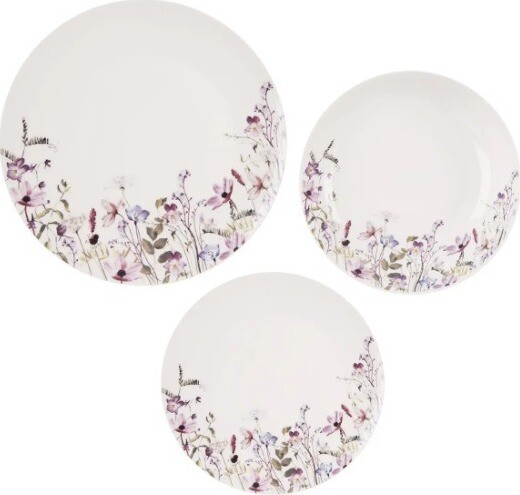 ORION Súprava jedálenská LÚKA okrúhla 18 ks porcelán