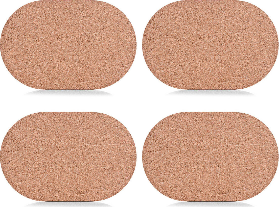 ZELLER Prestieranie z korku sada 4 ks ovál, 44 × 29 cm