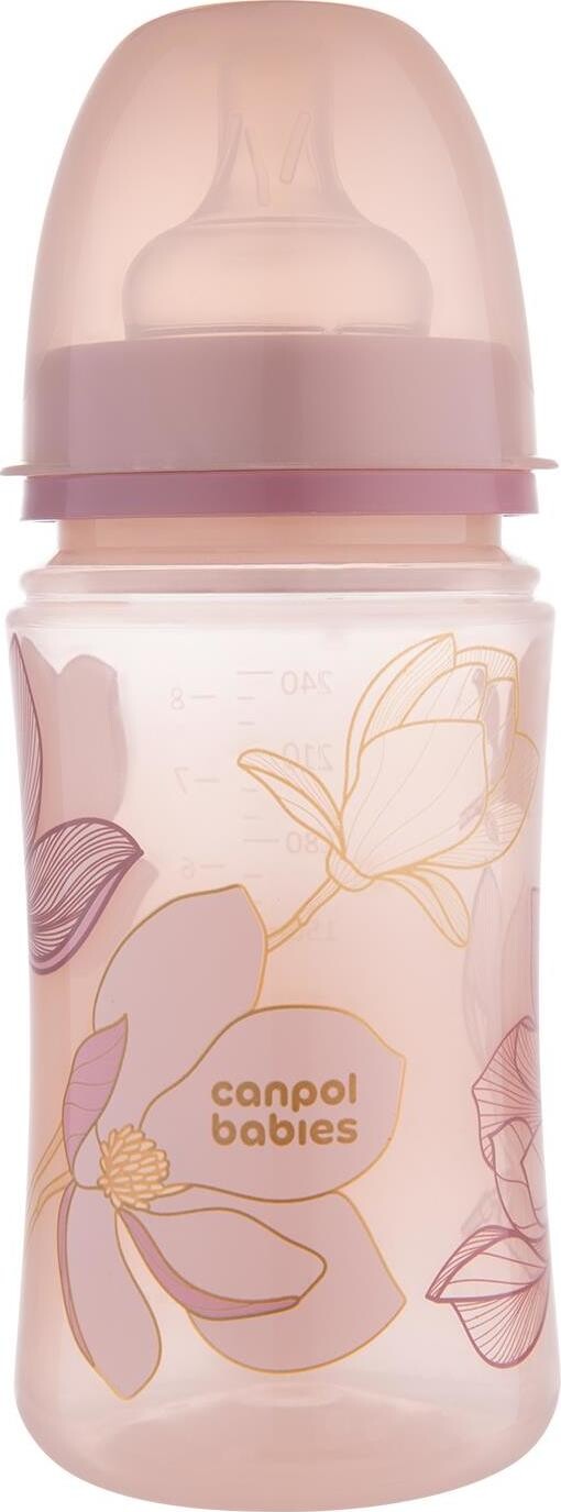 Canpol babies Antikoliková fľaša EasyStart Gold 240 ml ružová
