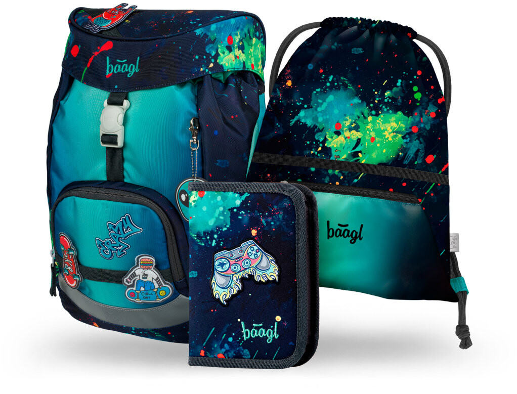 BAAGL SADA 3 Airy Chill: batoh, peračník, vrecko