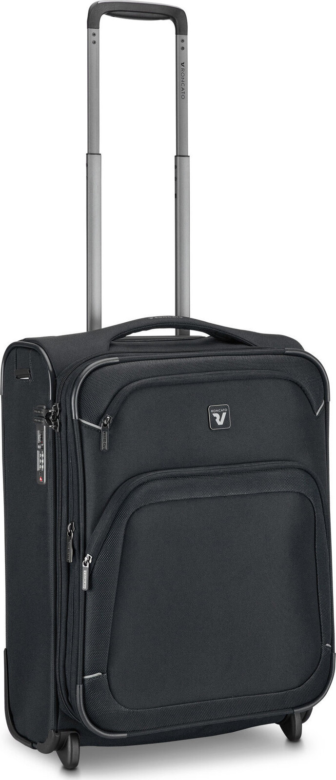 Roncato cestovný kufor GATEWAY S čierny 55 × 40 × 20/23 cm 2 kolieska