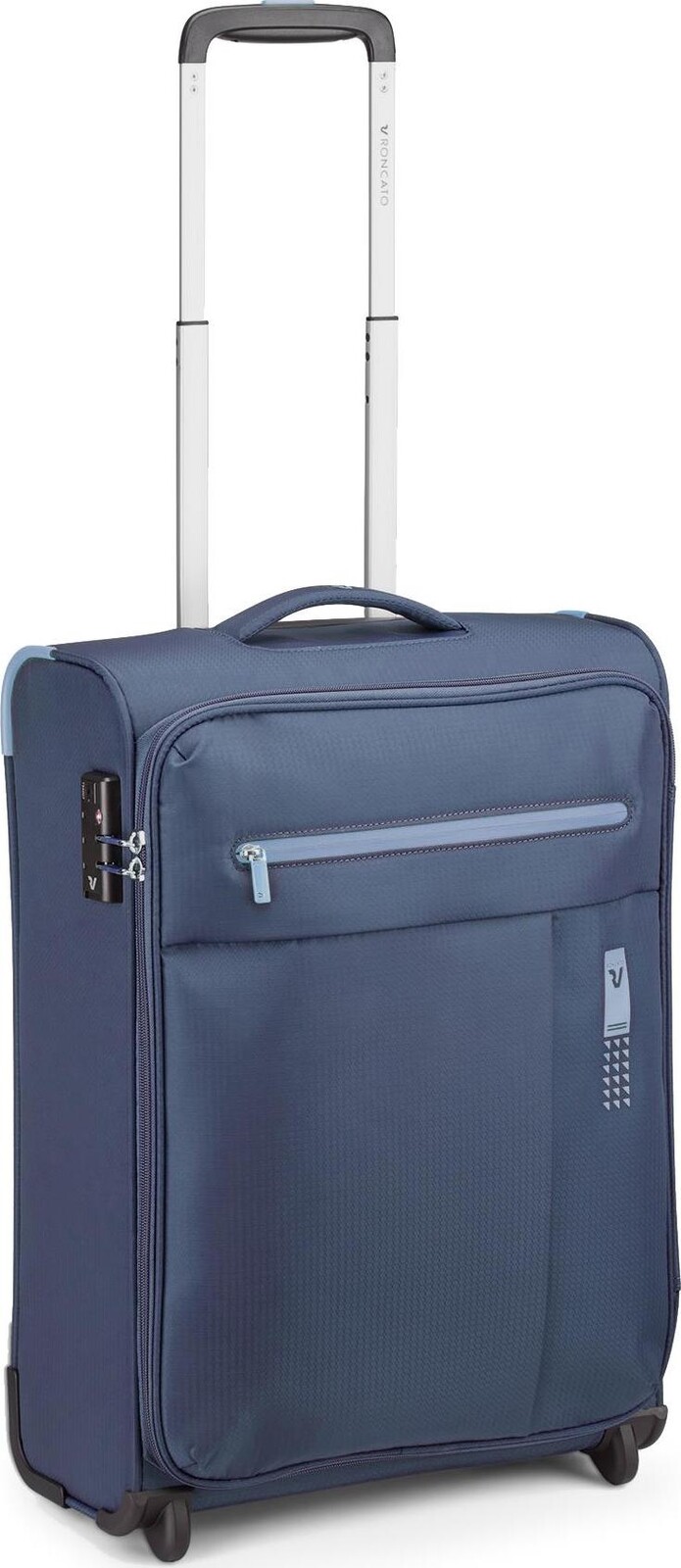 Roncato LITE SOFT S, modrý, 55 × 40 × 20 cm, 2 kolieska